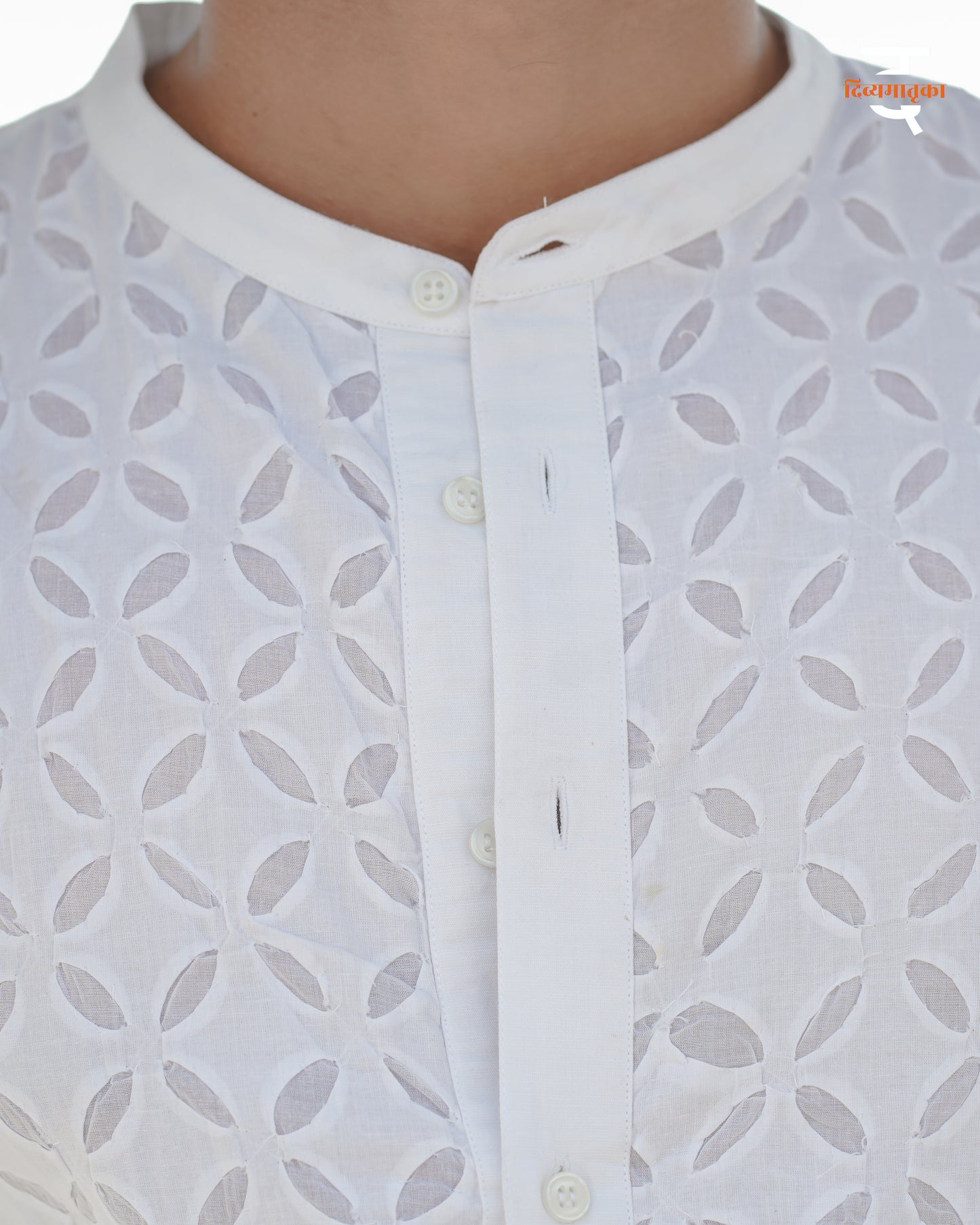 Mandarin Appliqué Shirt