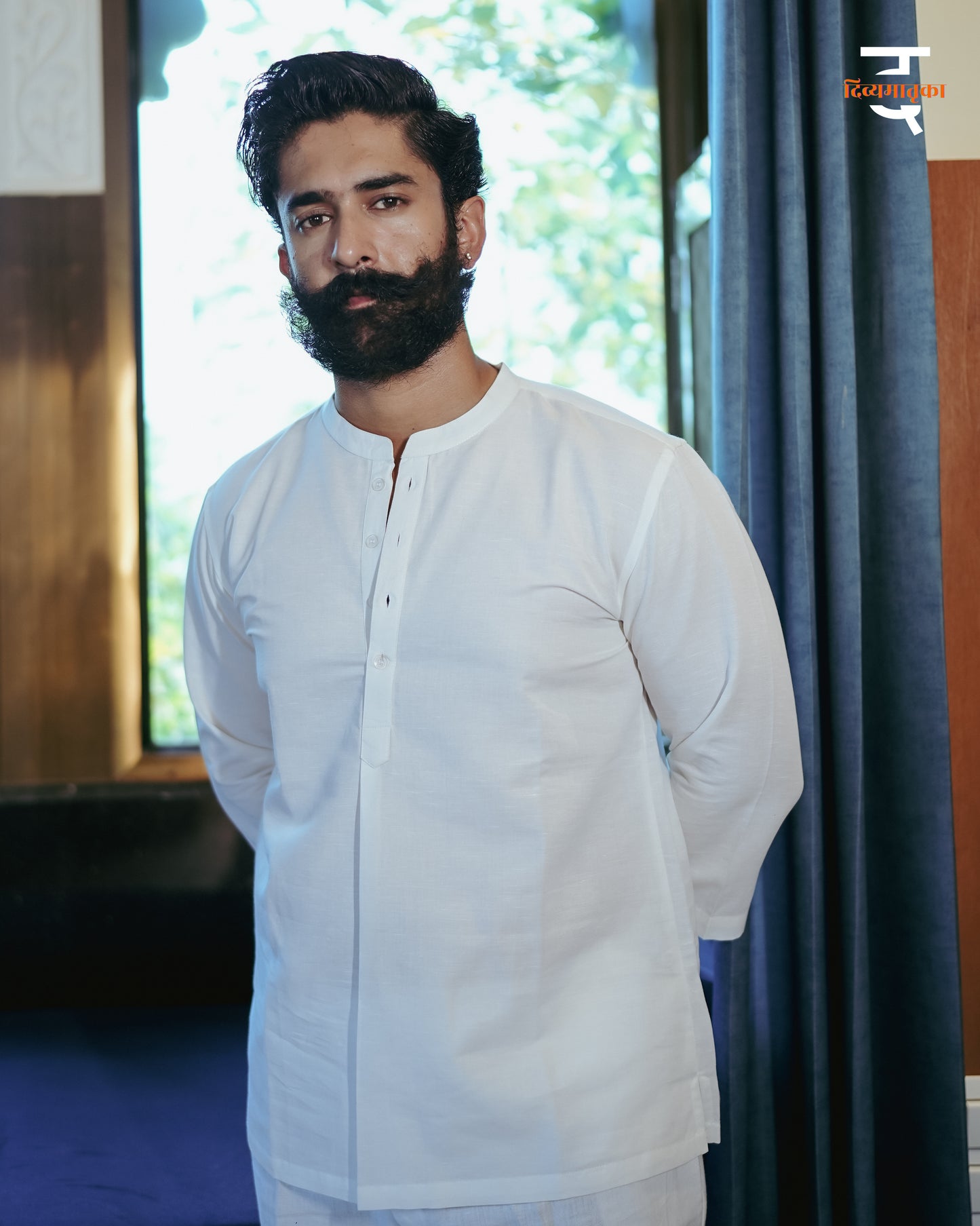 Classic White Linen Kurta