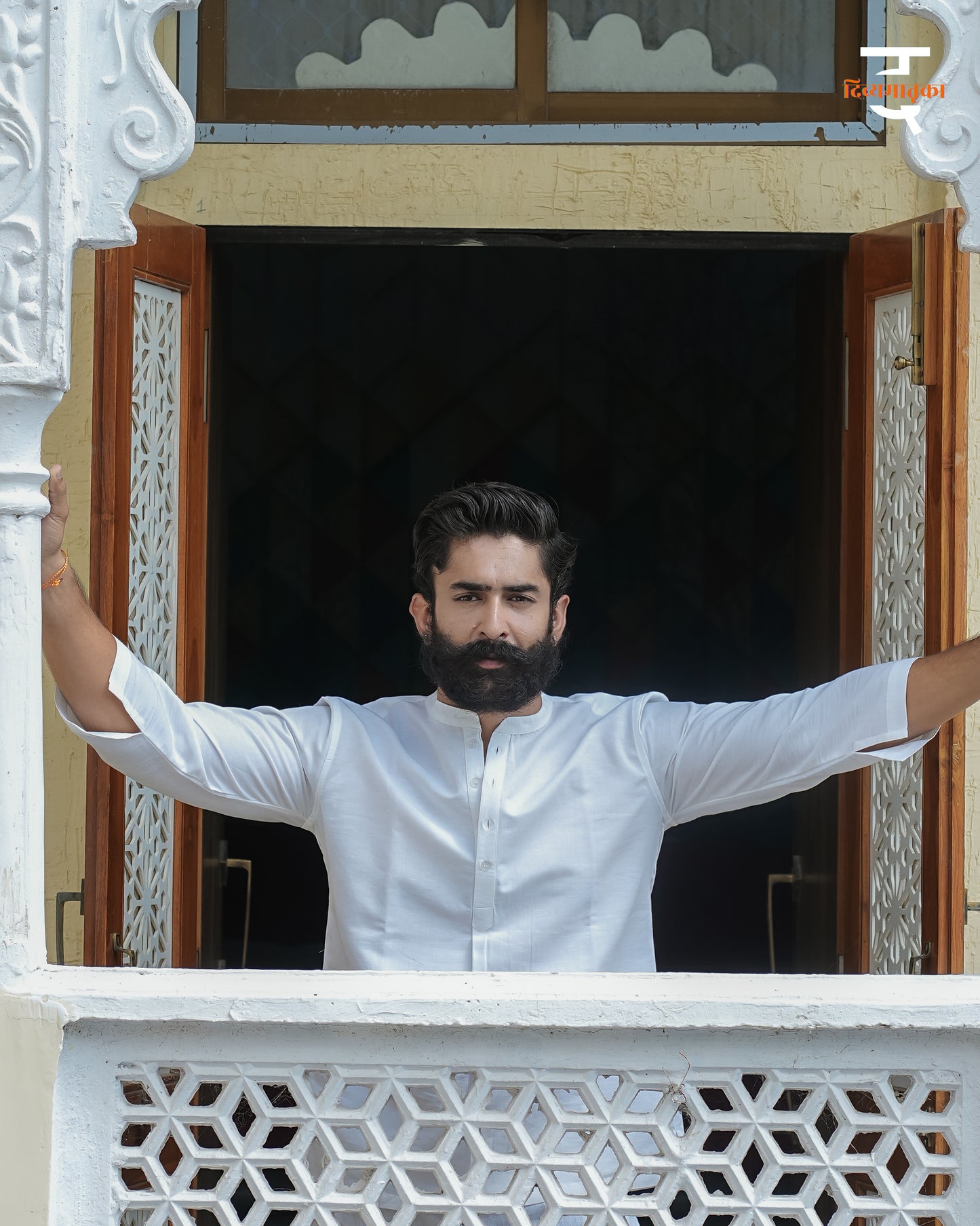 Classic White Linen Kurta